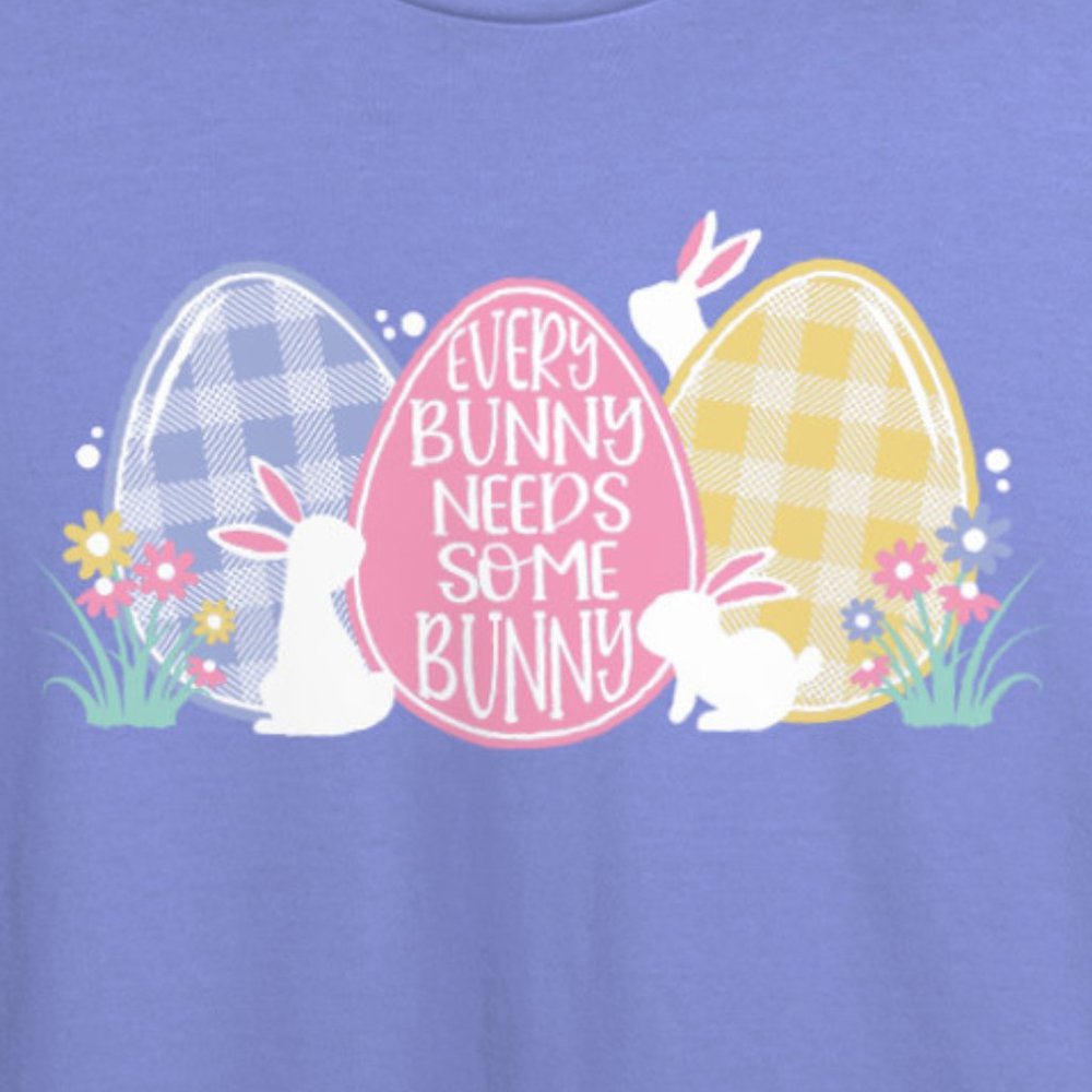 One Blessed Nana Lavender Tee with Pastel Pink, Yellow & White Easter Graphic